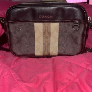 Coach Brown and Tan Belt Bag